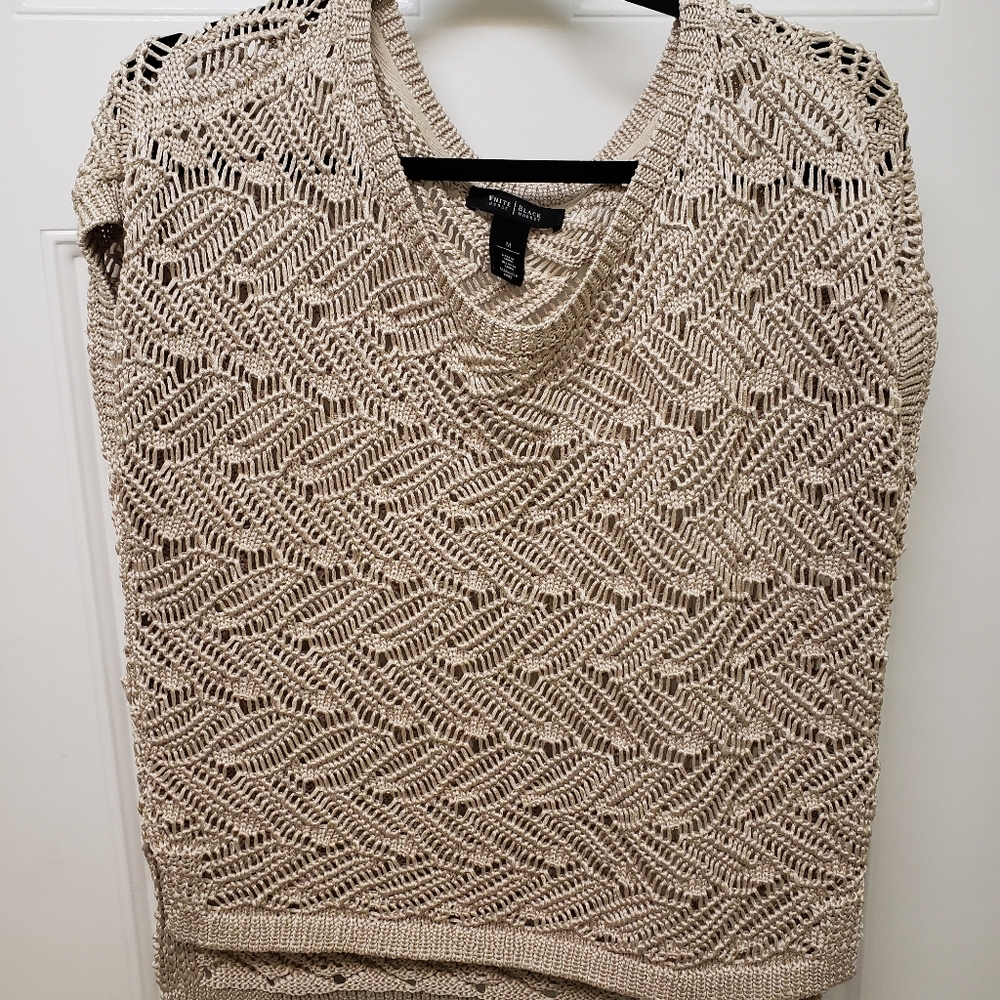 White House Black Market Sweater Mesh Size M
